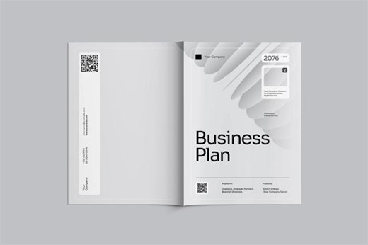Minimalist Business Plan Template InDesign