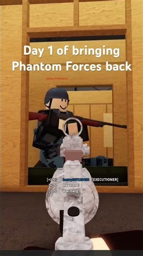 Day 1 of bringing Phantom Forces back #shorts #phantomforces #revivePF