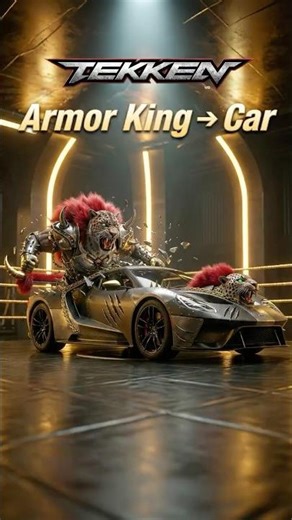 Armor King Transforms into INSANE Ford GT Supercar! | Tekken Cyberpunk Transformation | Game Riders