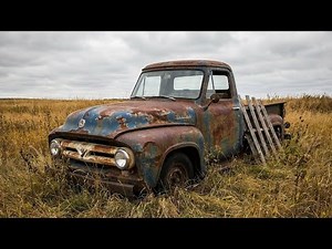 ASMR Car Restoration Full Rebuild of 1954 Ford F100 from Abandoned Condition to Looking New