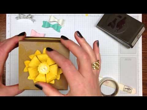 How to use the Stampin' Up! Bow Builder Punch and make a Flower