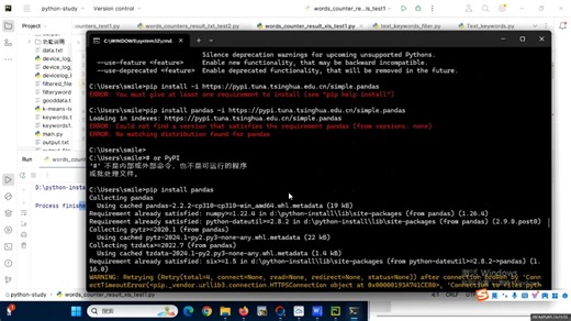 Python语言pandas库安装