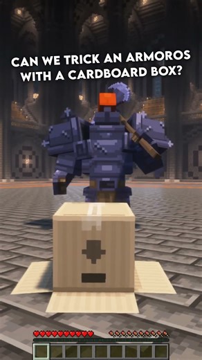 can we trick an armoros with a cardboard box? #minecraft