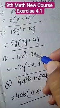 9th Math Unit 4 new Course Exercise 4.1 Part 01