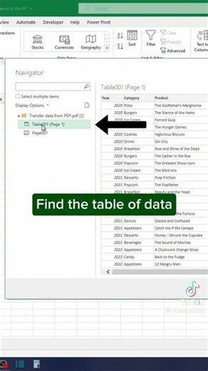 how to make a table from a PDF #excel #microsoftexcel