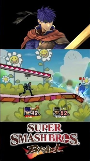 Ike finishes off Snake #shorts #ssbb #smashbros