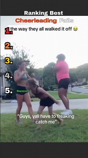 Ranking Best Cheerleading Fails Ever 😂 #cheerleader #fails #ranking