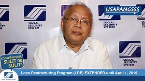 Good news! Extended na ang Loan Restructuring Program (LRP) hanggang April 1, 2019! | Philippine Social Security System - SSS