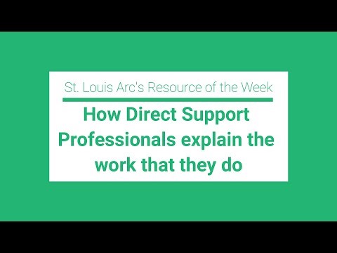 How Direct Support Professionals explain the work that they do