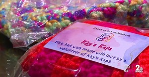 9-year-old girl's crochet hats bring smiles to hospitals all over Maryland
