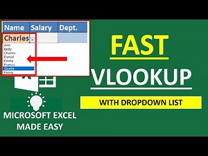 VLOOKUP WITH DROPDOWN LIST | Advanced Excel VLOOKUP Function