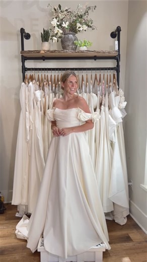 2.9K views · 40 reactions | One dress, two looks—because your bridal style should move with your day. We love how this gown goes from romantic with cap sleeves to sleek and strapless for a true ceremony-to-reception moment. Which version would you wear? Drop your pick below! We’re sure you’ll fall in love. 懶 #SureBride #OneDressTwoWays #CeremonyToReception #SouthernBride #AtlantaBride #NewnanBride #GeorgiaWedding #BridalStyle #WeddingDressInspo | Surebride | Facebook