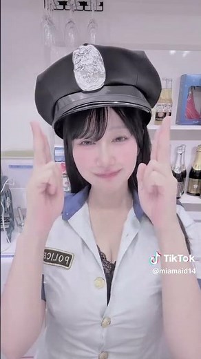 #MiaCafeMana Police cosplay event now on! 🚓💙 #maidcafe #miacafe #tokyo #akihabara #maid #Japan