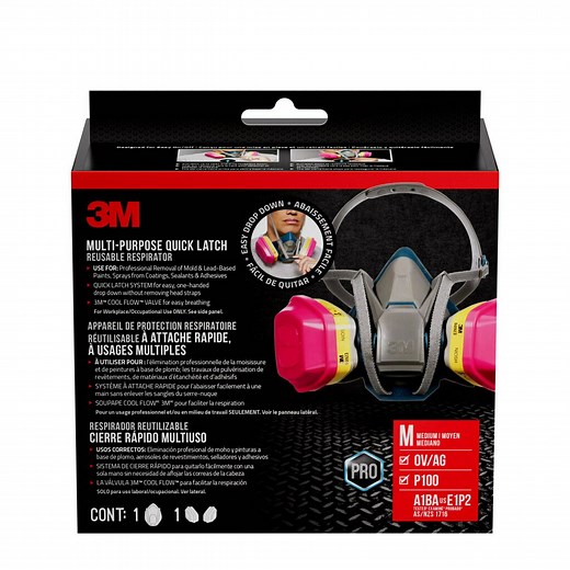 3M Multi-Purpose Quick Latch Respirators With Cool Flow Valve