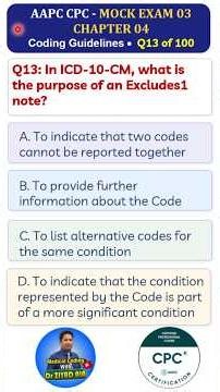 13. ICD 10 CM Excludes1 vs Excludes2 Explained! 🛑 CPC Exam 2026
