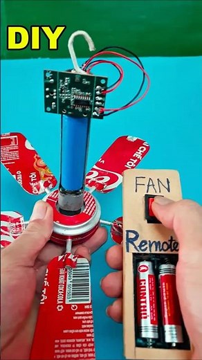 Homemade 5-blade ceiling fan with remote control #DIY #CeilingFan #RemoteControl