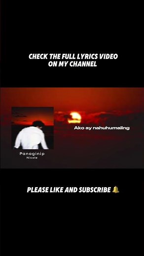 Panaginip - Nicole (lyrics) #music #song #lyrics #panaginip #bynicole