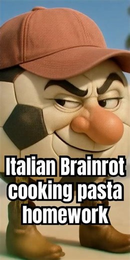Italian Brainrot cooking pasta homework