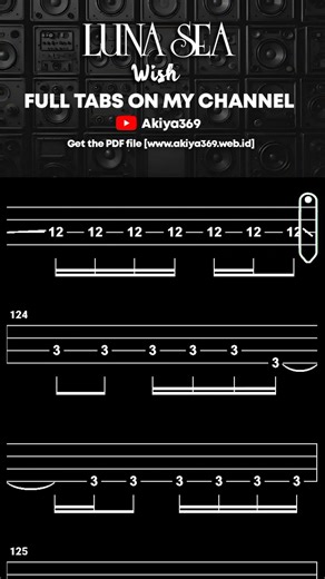 【TAB譜付ベース】WISH / LUNA SEA | WITH PDF FILE【BASS TAB】 #shorts #basstabs #lunasea