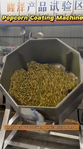 Popcorn Flavor Powder Coating Machine Industrial Nuts Seasoning Machine#coatingmachine #seasoning
