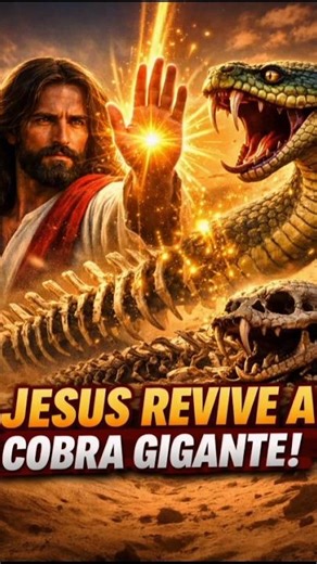 JESUS REVIVE A COBRA GIGANTE #milagre #deus #fé #evangelho #jesuscristo #palavradedeus #jesusAqui
