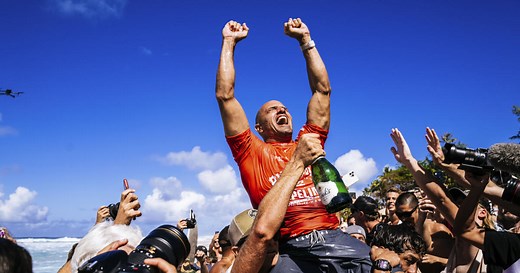 Days before 50th birthday, surfing legend Kelly Slater wins iconic event in Hawaii