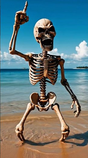 When a Skeleton Goes to the Beach 💀🏖️ | Try Not To Laugh 😂 #shorts