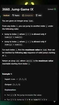This “Graph” Problem Doesn’t Need Graphs | LeetCode 3660 Jump Game IX #leetcode #coding #dsa