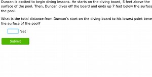 Duncan is excited to begin diving lessons. He starts on the div... | Filo