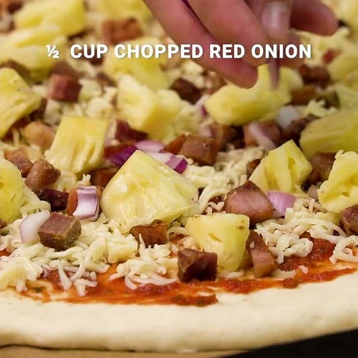 Homemade Hawaiian Pizza