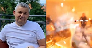Moment Ukranian councillor detonates grenades in village council meeting