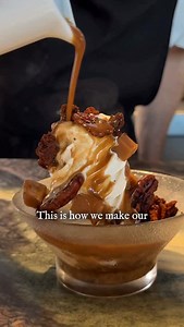 The best part about sticky toffee pudding? the hot and the cold 🍦 that’s why it makes the perfect soft serve - comforting yet delicious ✨ | Roe Restaurant