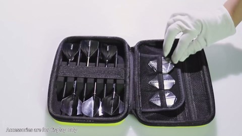 Dart Case for 6 Complete Darts - Wallet Case, Compact Storage for Tips, Shafts and Flights - Portable Dart Accessories Organizer (Black)