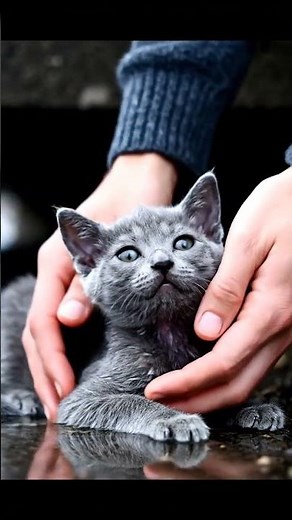 Russian Blue Kitten Rescue — Finding a Forever Home 🐾❤️