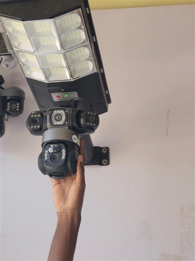 ☀️🔒 V380 Pro Solar Floodlight CCTV – Smart Perimeter Protection Day & Night 🔒☀️ The V380 Pro Solar Floodlight CCTV Camera is designed for serious outdoor security where reliability matters. It combines triple-lens HD cameras, intelligent human detection, bright security floodlights, two-way audio, and solar power into one self-sustaining unit that operates without electricity. Motion detection is handled by a PIR infrared heat sensor paired with AI human recognition, allowing accurate detectio