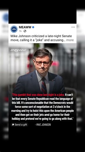 Mike Johnson SLAMS Senate Midnight Deal as “Unconscionable” | Late-Night Bill Sparks Outrage
