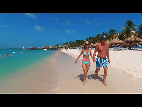 WALKING PALM BEACH | ARUBA 🇦🇼 | [4k] Binaural Audio🎧