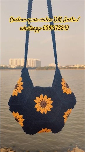 Sunflower Crochet Sling Bag 🌻✨