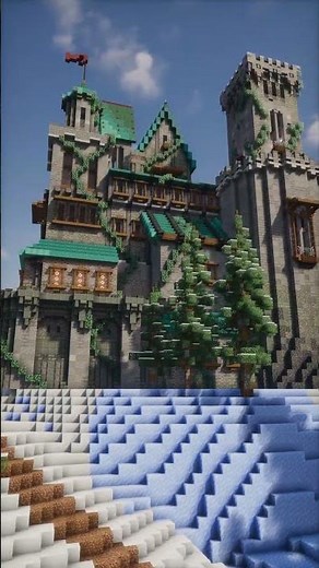 Winter Castle! #minecraft #minecraftbuilding