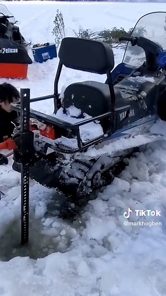 my snowmobile is unstuck thanks to Ben I appreciate it #markhogben # snowmobile fail rescue recovery how to