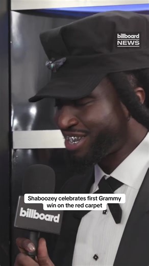 Tell ’em “bring another round” — we need plenty more 🍻 @BOOZEY celebrates his first-ever Grammy win and talks all about the moment with Billboard on the #Grammys2026 red carpet. #Shaboozey #grammys #grammy #grammyawards