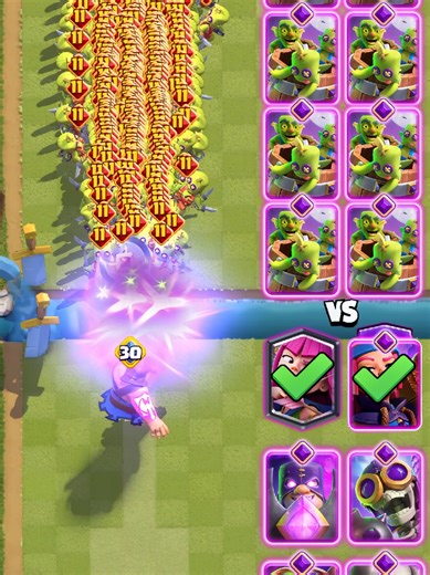LVL 30 Evos vs 100x EVO Goblins in Clash Royale