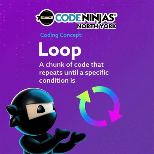 Coding Concept: Loops - Code Ninjas North York #codeninjasnorthyork #computerprogramming #coding #ai