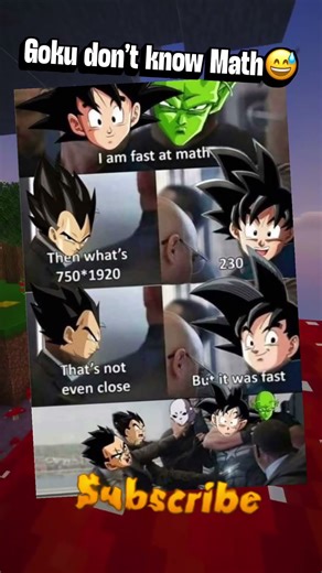 Goku don’t know Maths #goku #comedy #dragonball