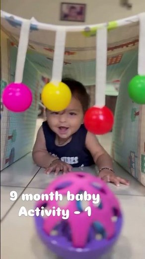 ✅ Day 14 | 365 Days with Jahnvi | Tunnel Crawling Activity for 9 Month Baby #9monthsold #sensoryplay