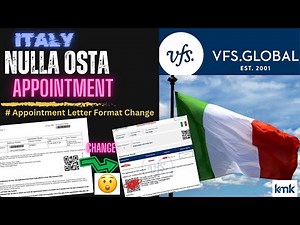 Italy Nulla Osta VFS Appointment update | vfs global webform |Italy Nulla Osta