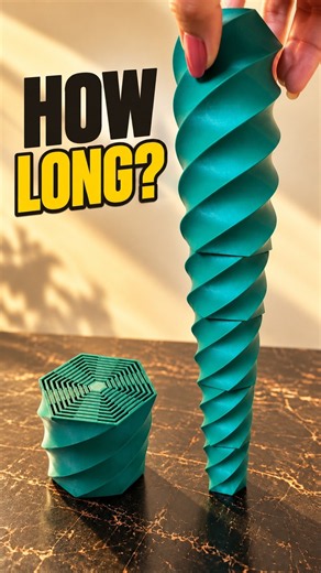 How Long Does This 3D Print Get? 😳 #3dprinting #satisfying
