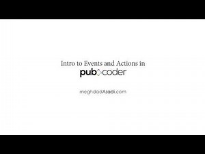 Intro to Actions and Events in PubCoder