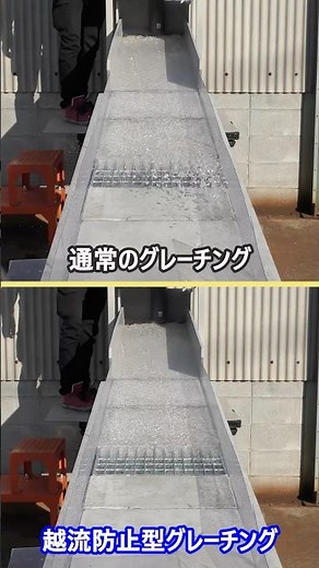 バキュームグレーチングの排水実験