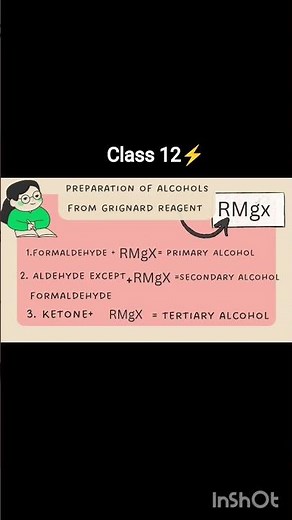 class 12 : alcohols phenols and ethers preparation of alcohols from Grignard's reagent.